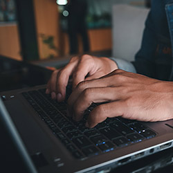 img of someone typing